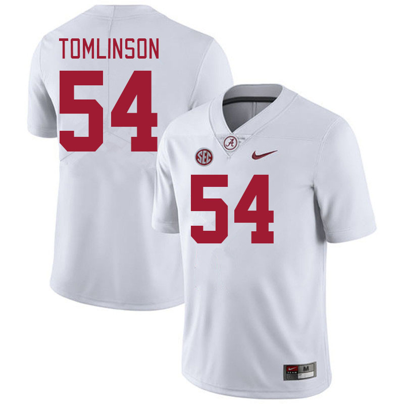 #54 Dalvin Tomlinson Alabama Crimson Tide Jerseys Football Stitched-White